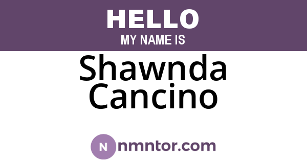 Shawnda Cancino