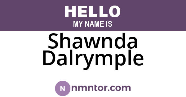Shawnda Dalrymple