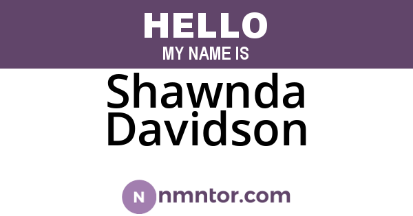 Shawnda Davidson