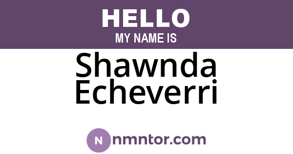 Shawnda Echeverri