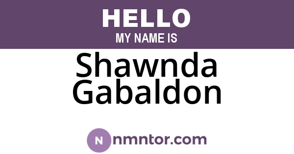 Shawnda Gabaldon