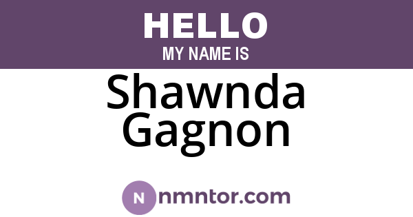 Shawnda Gagnon