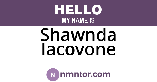 Shawnda Iacovone