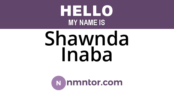 Shawnda Inaba