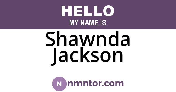 Shawnda Jackson