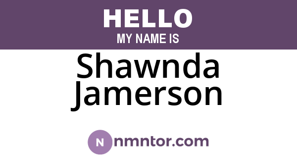 Shawnda Jamerson