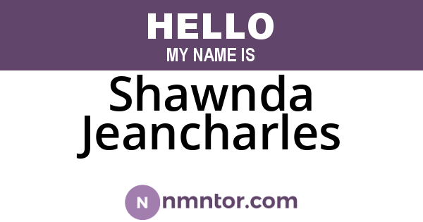 Shawnda Jeancharles