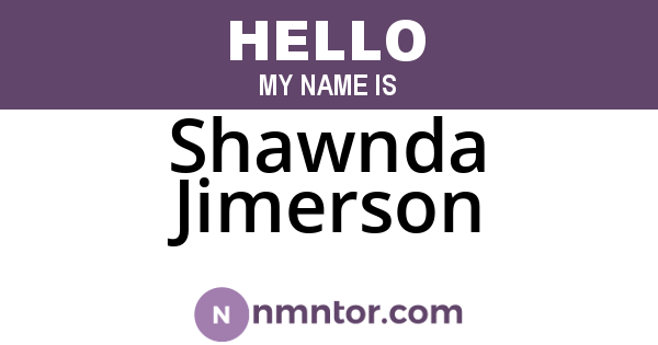 Shawnda Jimerson