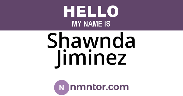 Shawnda Jiminez