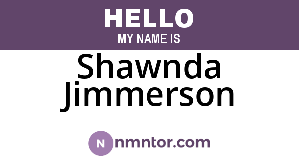 Shawnda Jimmerson