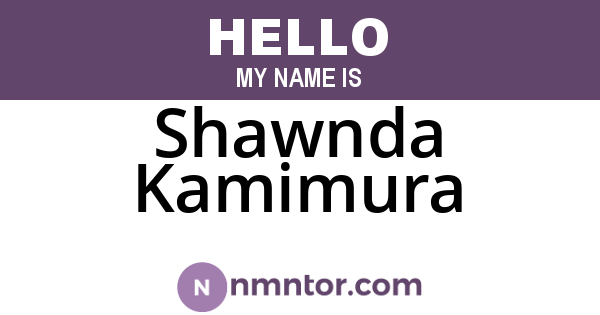 Shawnda Kamimura