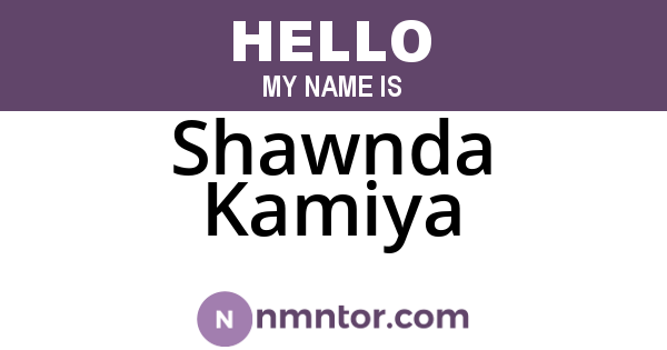Shawnda Kamiya