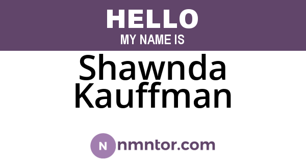Shawnda Kauffman