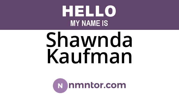 Shawnda Kaufman