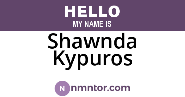 Shawnda Kypuros