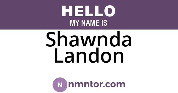 Shawnda Landon