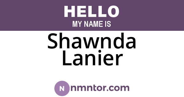 Shawnda Lanier