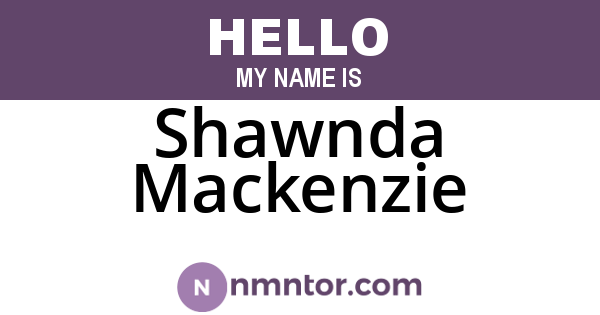 Shawnda Mackenzie