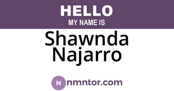 Shawnda Najarro