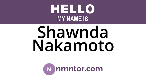 Shawnda Nakamoto