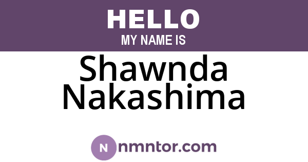 Shawnda Nakashima
