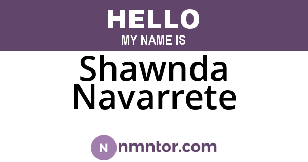 Shawnda Navarrete