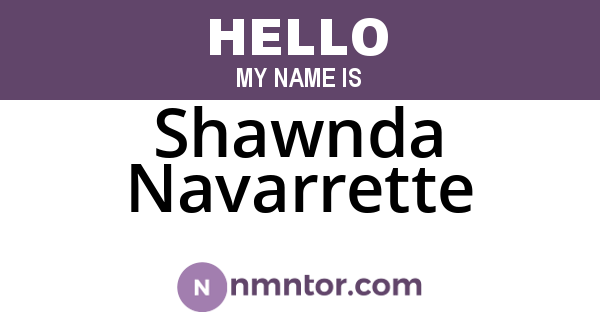 Shawnda Navarrette