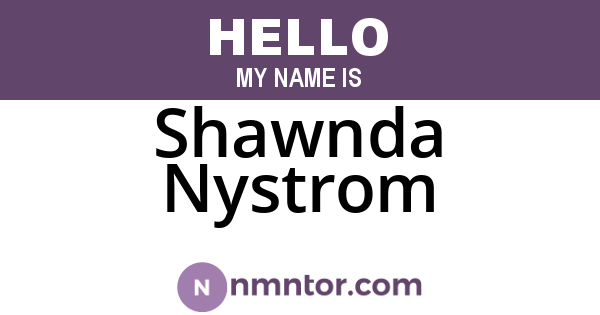 Shawnda Nystrom