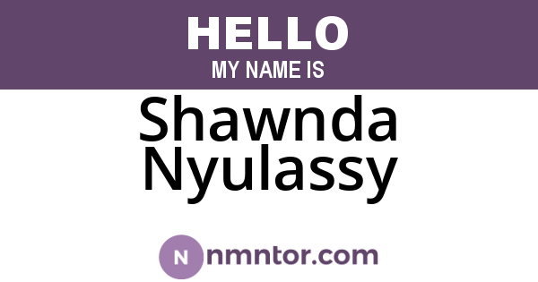 Shawnda Nyulassy