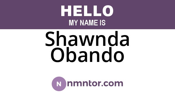 Shawnda Obando