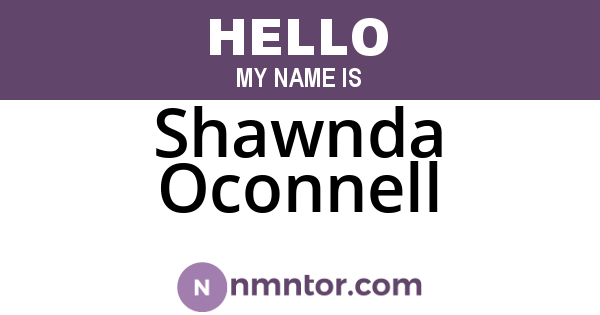 Shawnda Oconnell