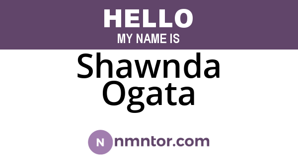 Shawnda Ogata