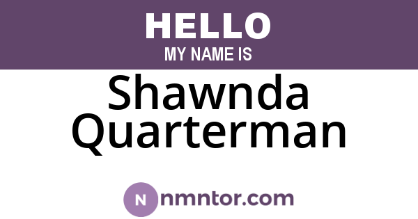 Shawnda Quarterman