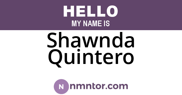 Shawnda Quintero