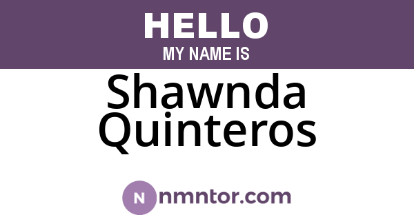 Shawnda Quinteros