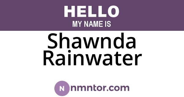 Shawnda Rainwater
