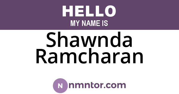 Shawnda Ramcharan