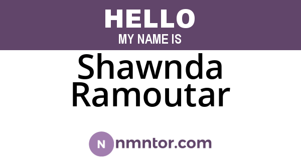 Shawnda Ramoutar