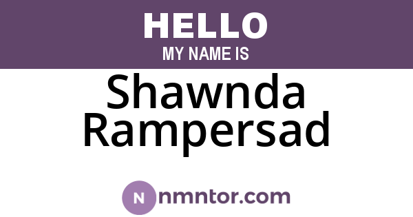 Shawnda Rampersad
