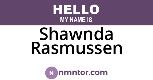Shawnda Rasmussen