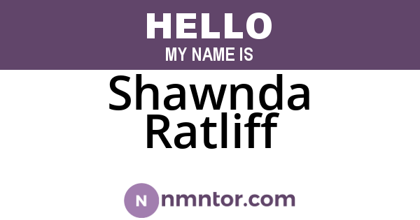 Shawnda Ratliff