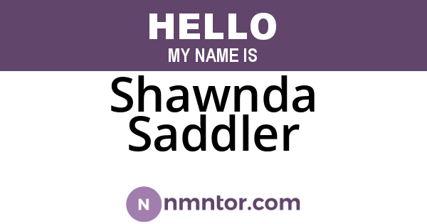 Shawnda Saddler