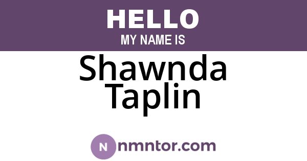 Shawnda Taplin