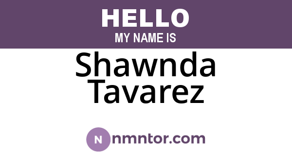 Shawnda Tavarez