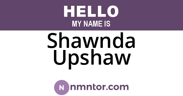 Shawnda Upshaw