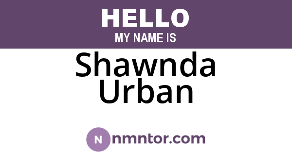 Shawnda Urban