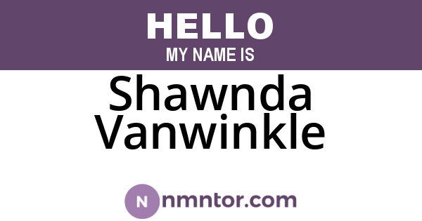 Shawnda Vanwinkle
