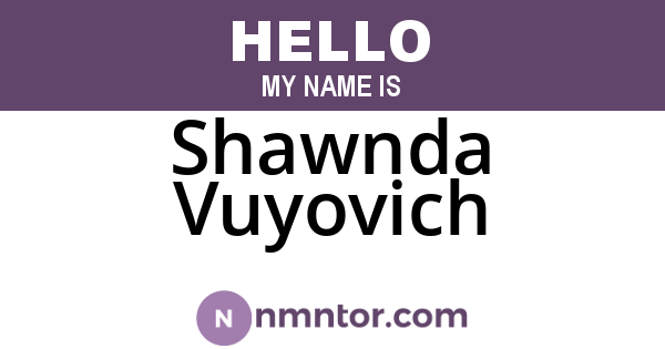 Shawnda Vuyovich
