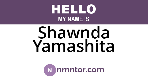 Shawnda Yamashita