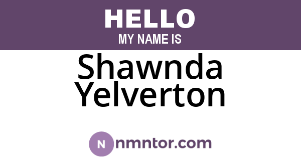 Shawnda Yelverton